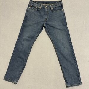 Levi's 502 Regular Taper Jeans Mens W31 L32 Blue Wash Denim Jeans  S110760